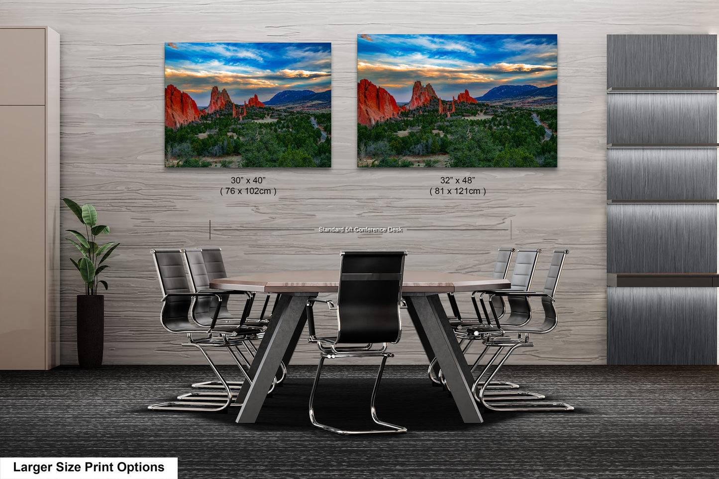 Colorado Springs Garden of the god's, landscape wall art, Garden of god's art, office decor, colorado gifts, triptych, mountain decor