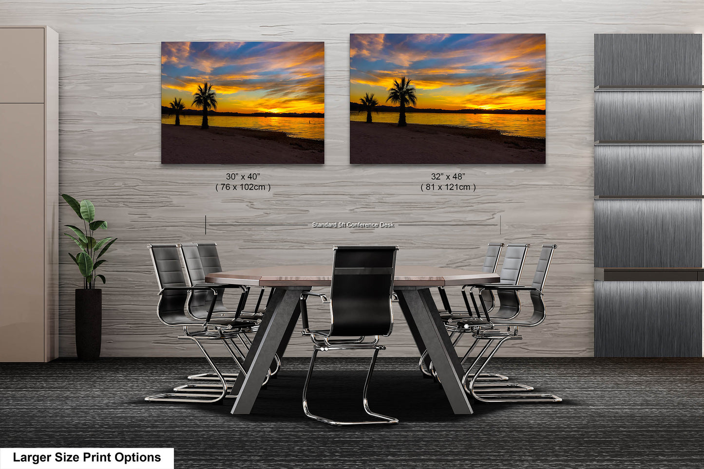 Radiant Horizons: Sunset at Lake Havasu Wall Art State Park Canvas Metal Print Arizona Photography