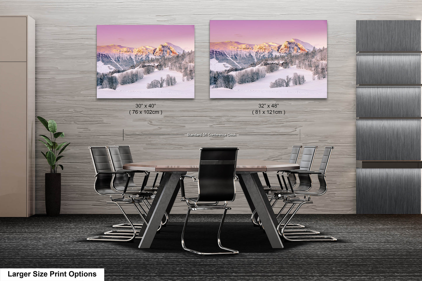 Snow Capped Mountains Sunrise Landscape Winter Print/Canvas/Acrylic/Metal