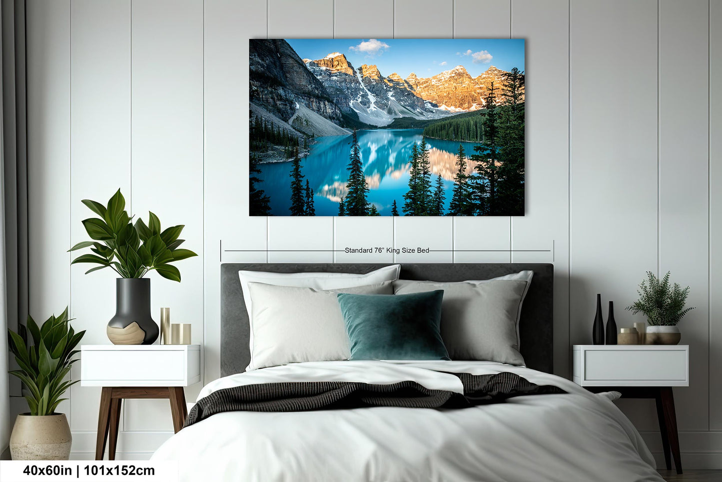 Moraine Lake Sunrise, Banff National Park Canada Landscape Print, Canvas Wall Art Prints, Wall Decor for Home,Living Room, Bedroom, Office