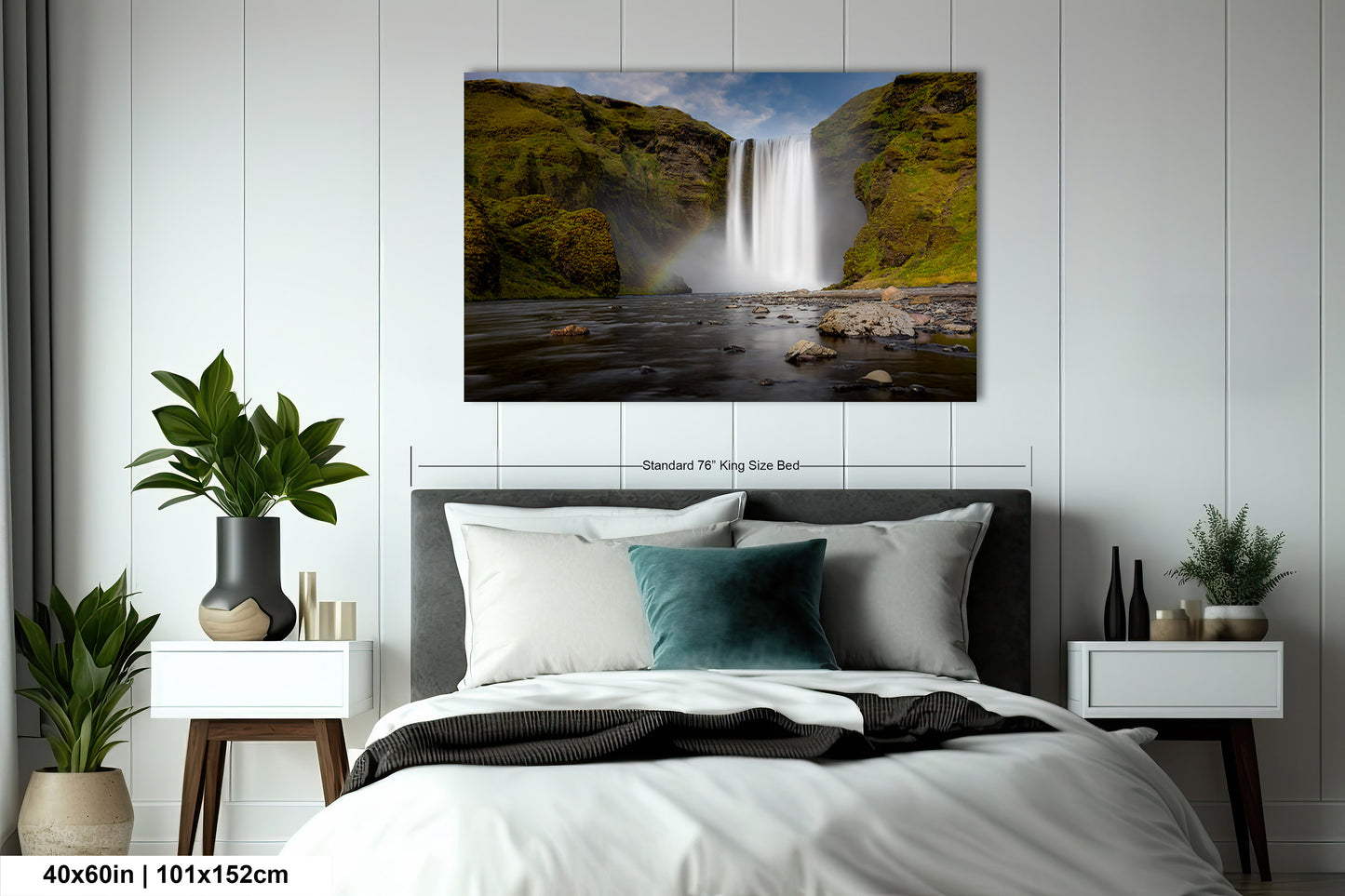 Skogafoss Waterfall in Iceland: Fine Art / Print / Canvas / Acrylic / Metal / Wall Decor / Landscape Photograph