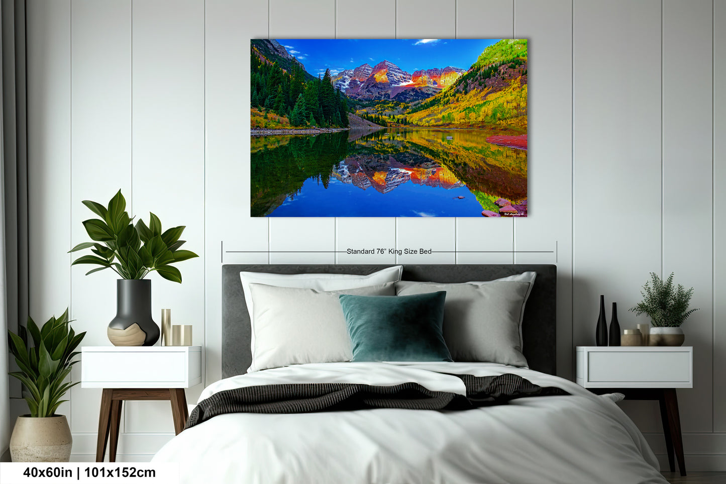 Maroon Bells canvas print, Colorado wall art, autumn colors, sunrise picture, Aspen autumn, nature photography, mountain wall art