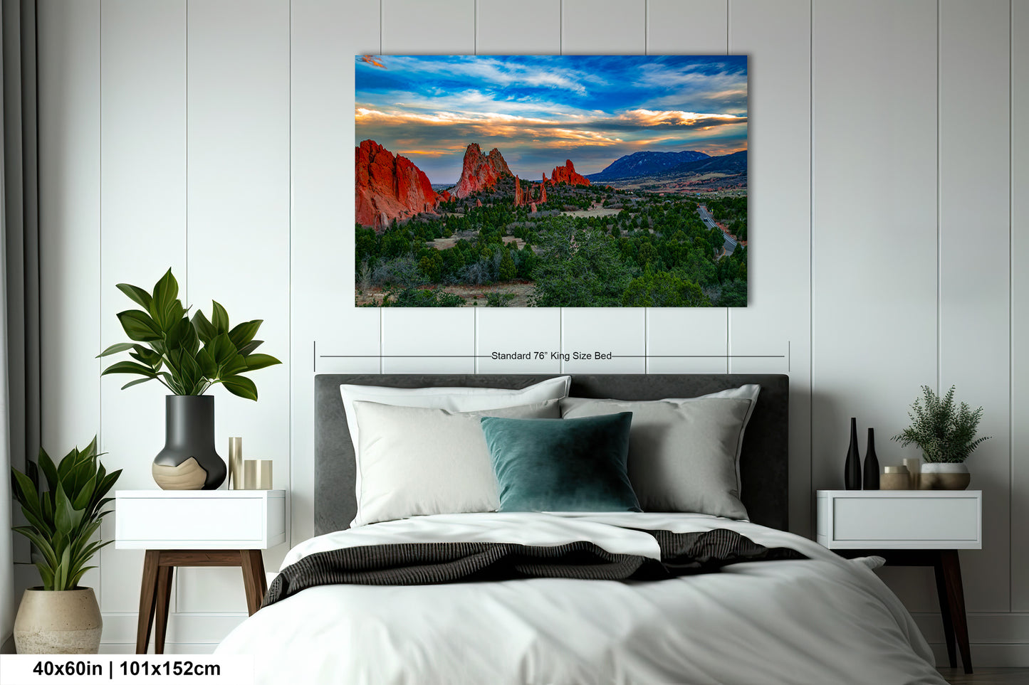 Colorado Springs Garden of the god's, landscape wall art, Garden of god's art, office decor, colorado gifts, triptych, mountain decor
