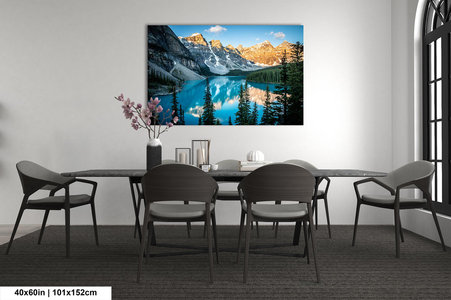 Moraine Lake Sunrise, Banff National Park Canada Landscape Print, Canvas Wall Art Prints, Wall Decor for Home,Living Room, Bedroom, Office