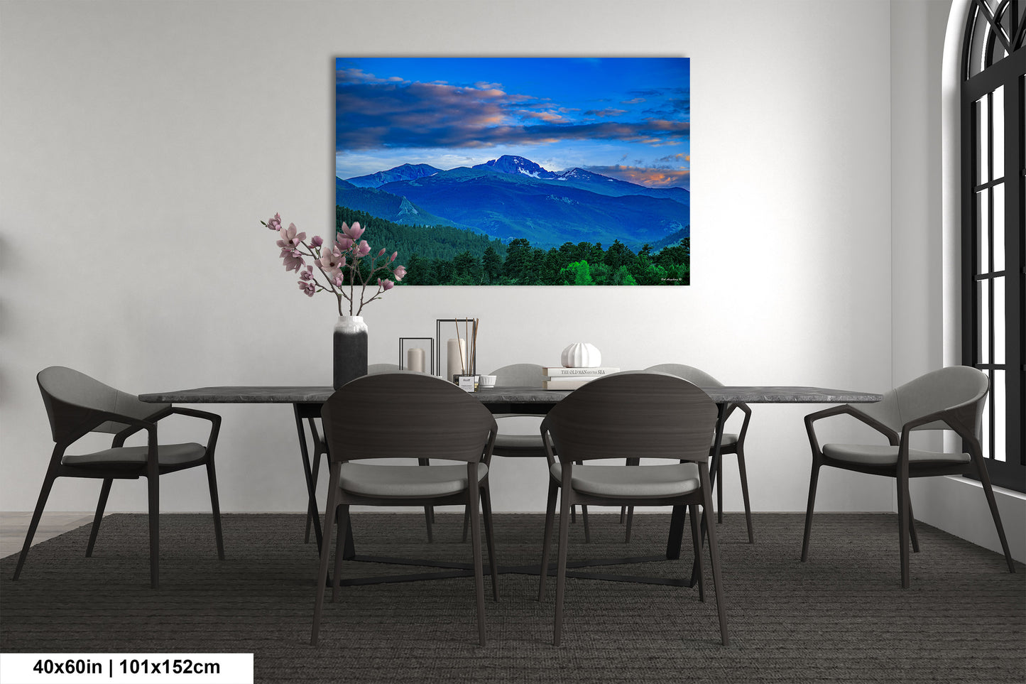 Rocky Mountain national park, Colorado canvas, Estes Park photo, Longs Peak picture, mountain wall decor