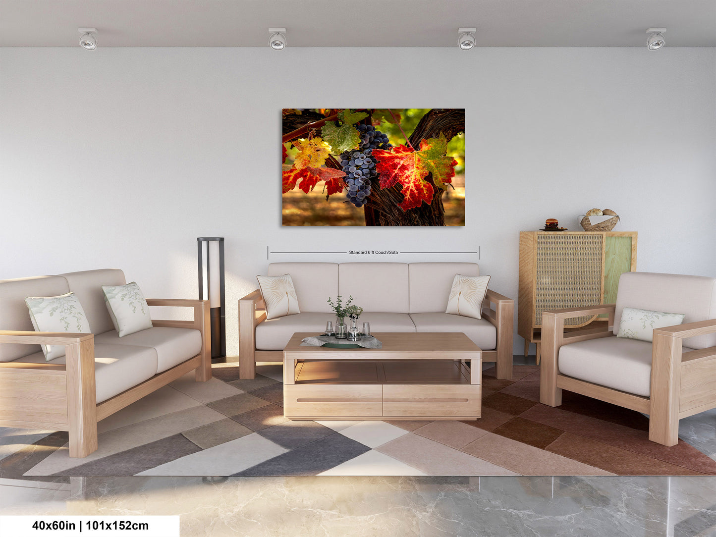 Vineyard Autumn Gold, California Vineyard, St Helena, Fall Vineyard Leaves, Grapes, Winery Art, Wine Wall Décor Kitchen Cellar