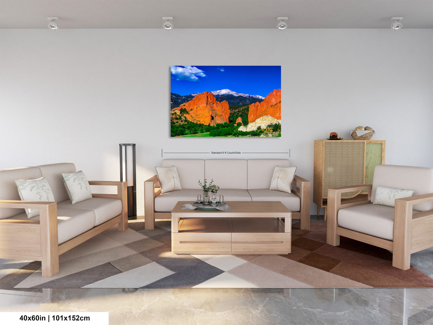 Garden of the god's picture, Pikes Peak print, Colorado Springs canvas, Colorado Springs wall art,