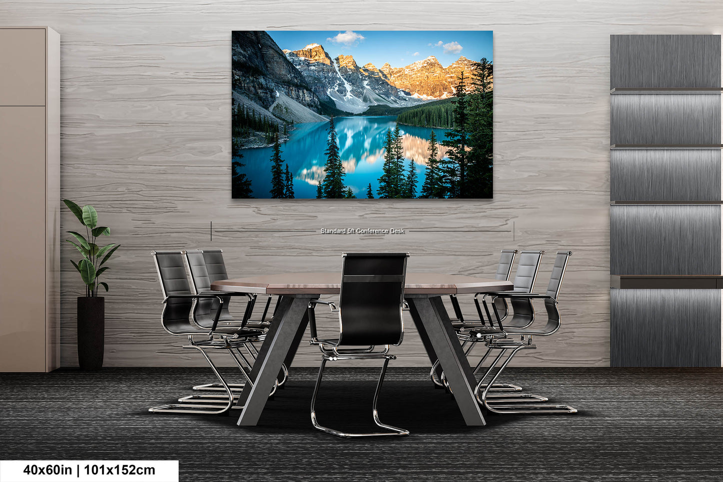 Moraine Lake Sunrise, Banff National Park Canada Landscape Print, Canvas Wall Art Prints, Wall Decor for Home,Living Room, Bedroom, Office