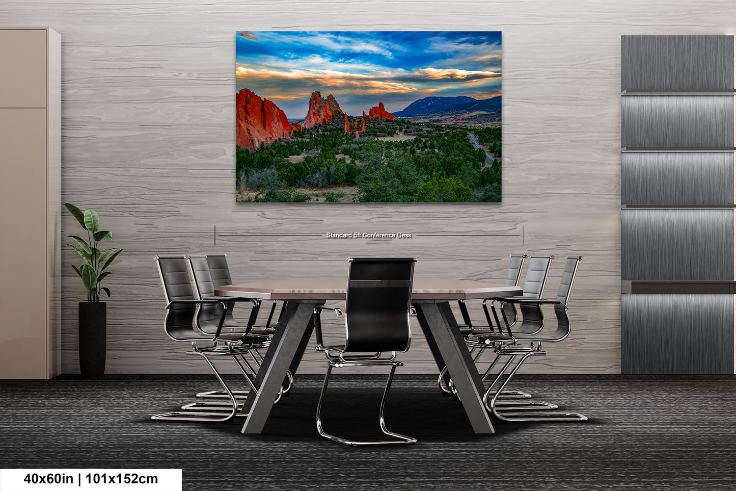 Colorado Springs Garden of the god's, landscape wall art, Garden of god's art, office decor, colorado gifts, triptych, mountain decor