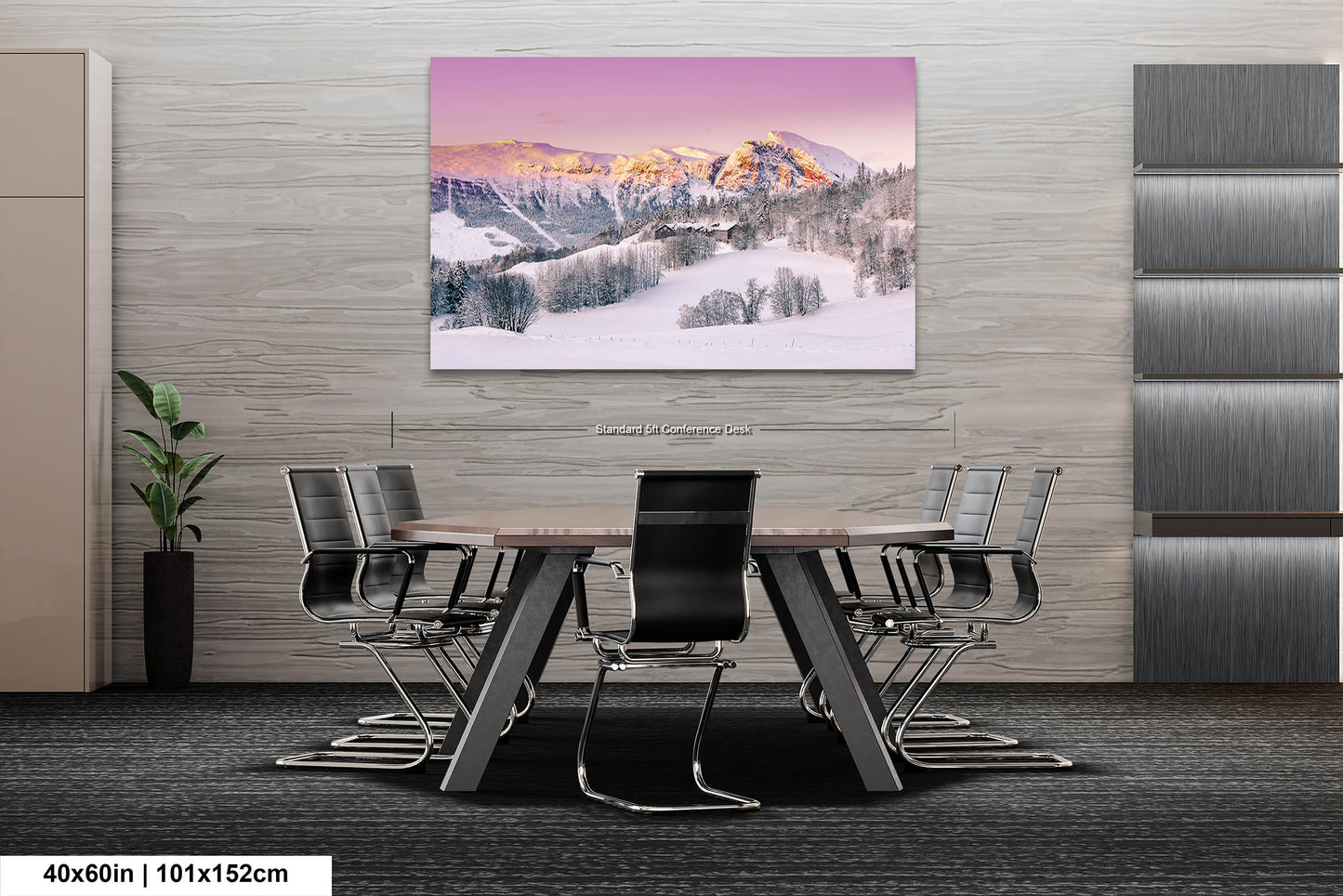 Snow Capped Mountains Sunrise Landscape Winter Print/Canvas/Acrylic/Metal