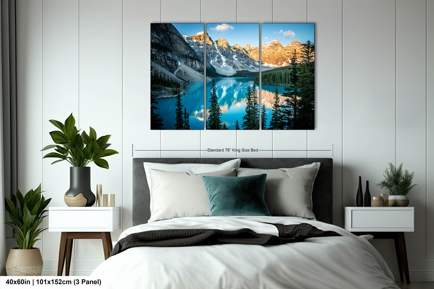 Moraine Lake Sunrise, Banff National Park Canada Landscape Print, Canvas Wall Art Prints, Wall Decor for Home,Living Room, Bedroom, Office