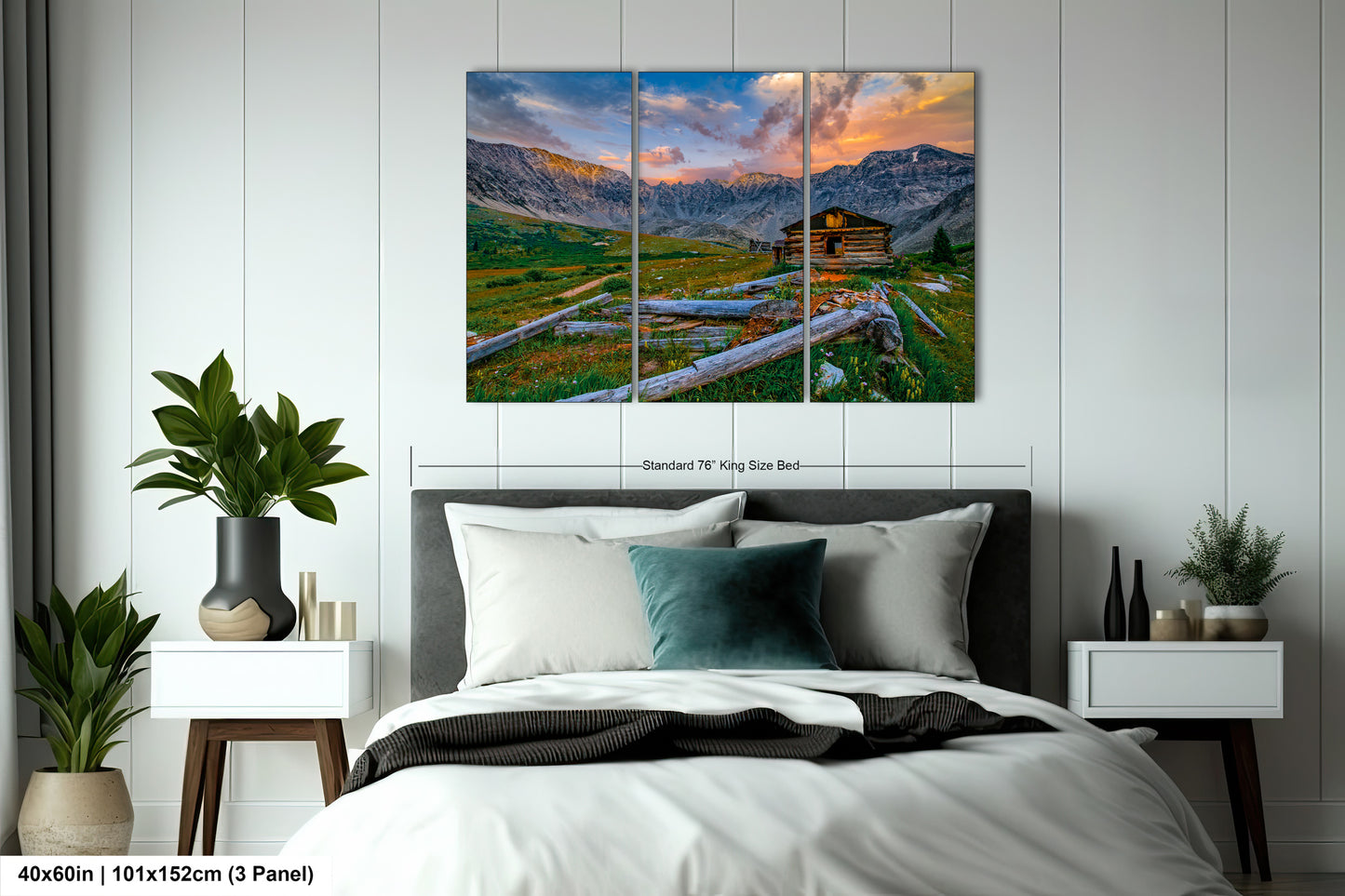 Mayflower Gulch sunset landscape, Leadville Colorado, San Juan mountains, mountain sunset, Rocky Mountains, Colorado art, triptych