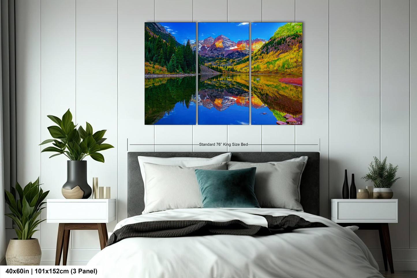 Maroon Bells canvas print, Colorado wall art, autumn colors, sunrise picture, Aspen autumn, nature photography, mountain wall art
