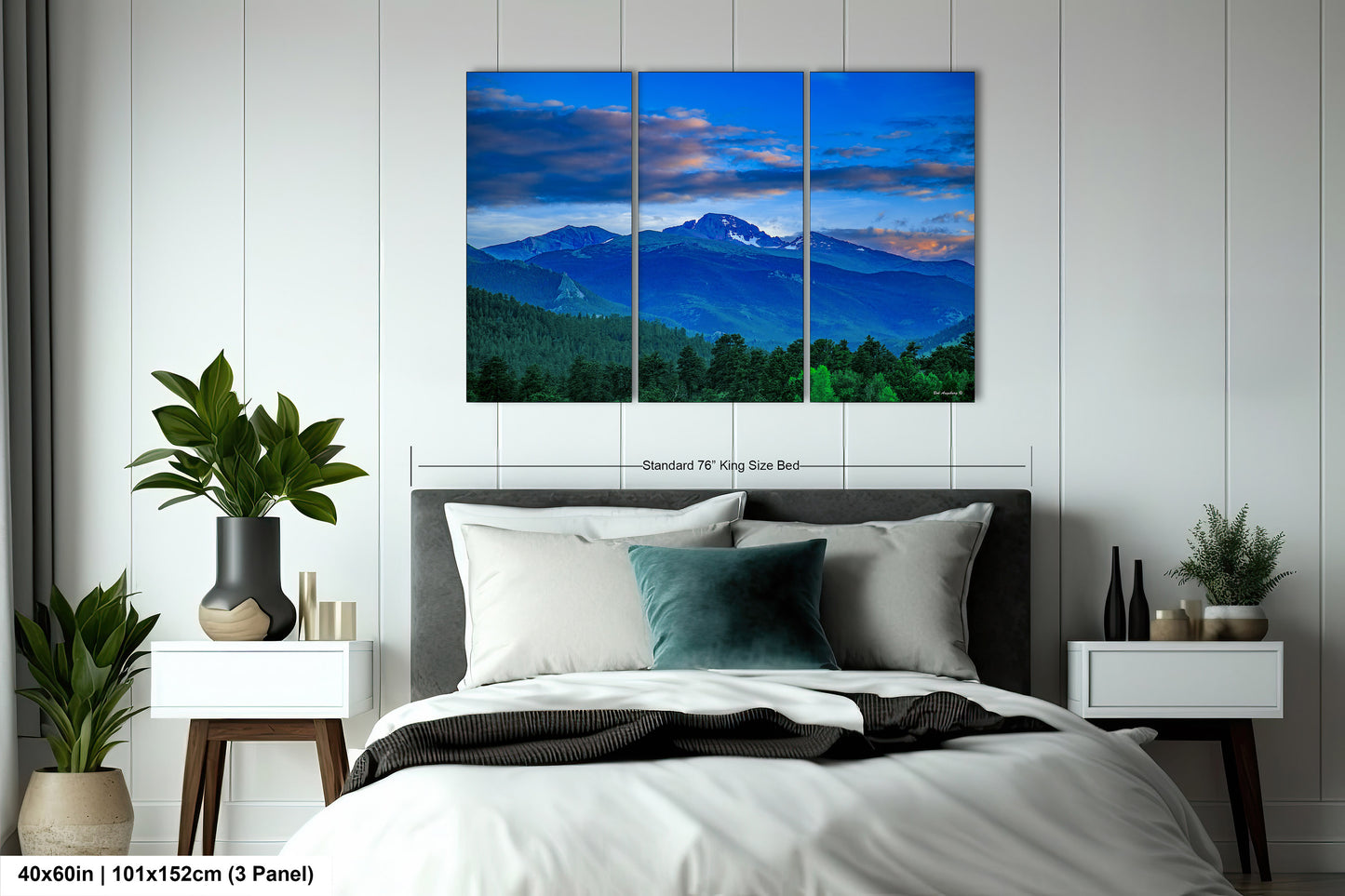 Rocky Mountain national park, Colorado canvas, Estes Park photo, Longs Peak picture, mountain wall decor