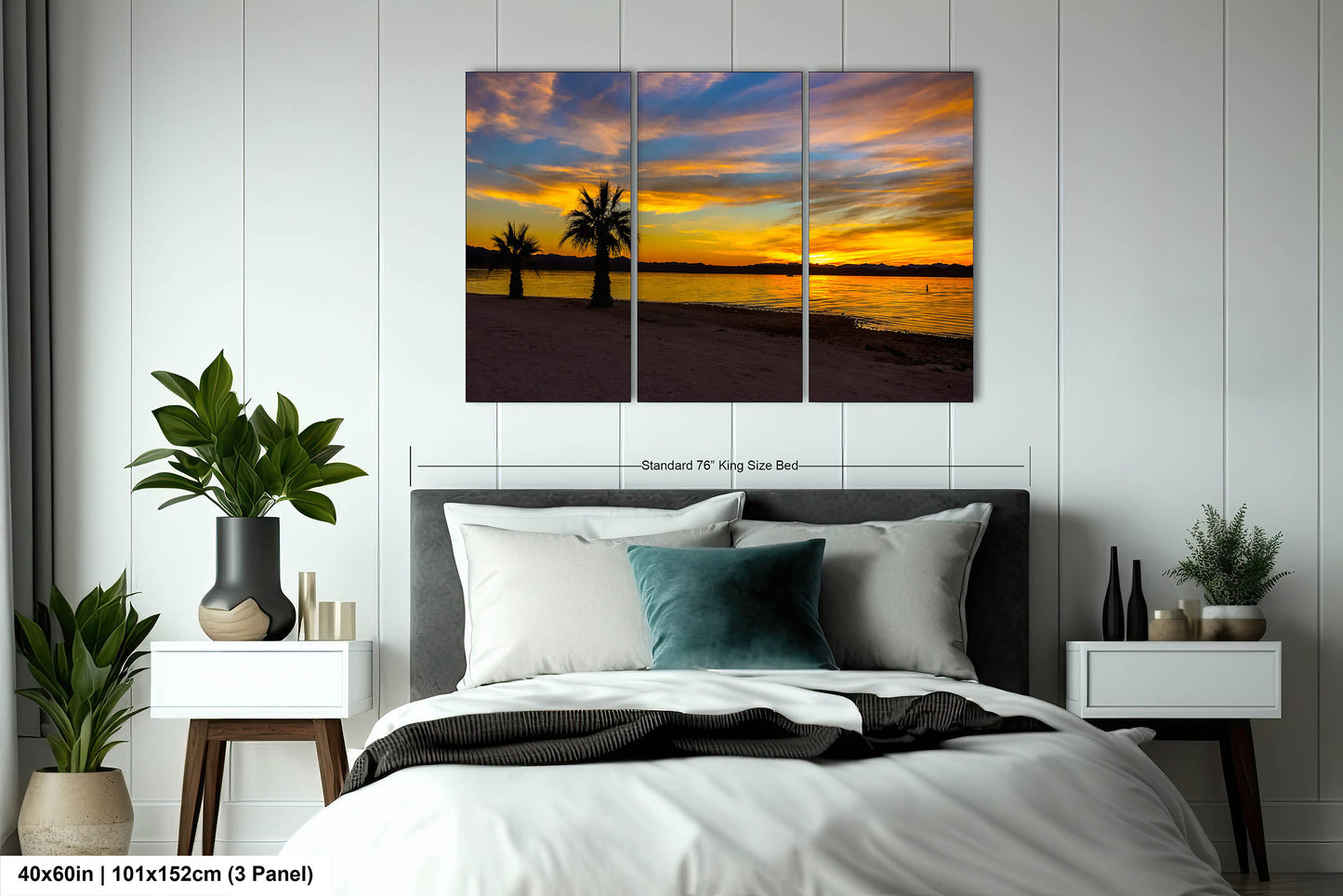 Radiant Horizons: Sunset at Lake Havasu Wall Art State Park Canvas Metal Print Arizona Photography