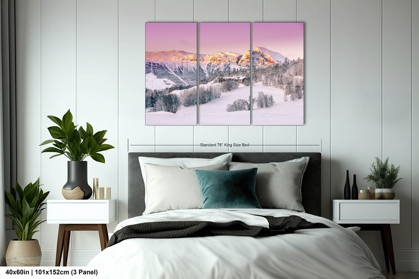 Snow Capped Mountains Sunrise Landscape Winter Print/Canvas/Acrylic/Metal