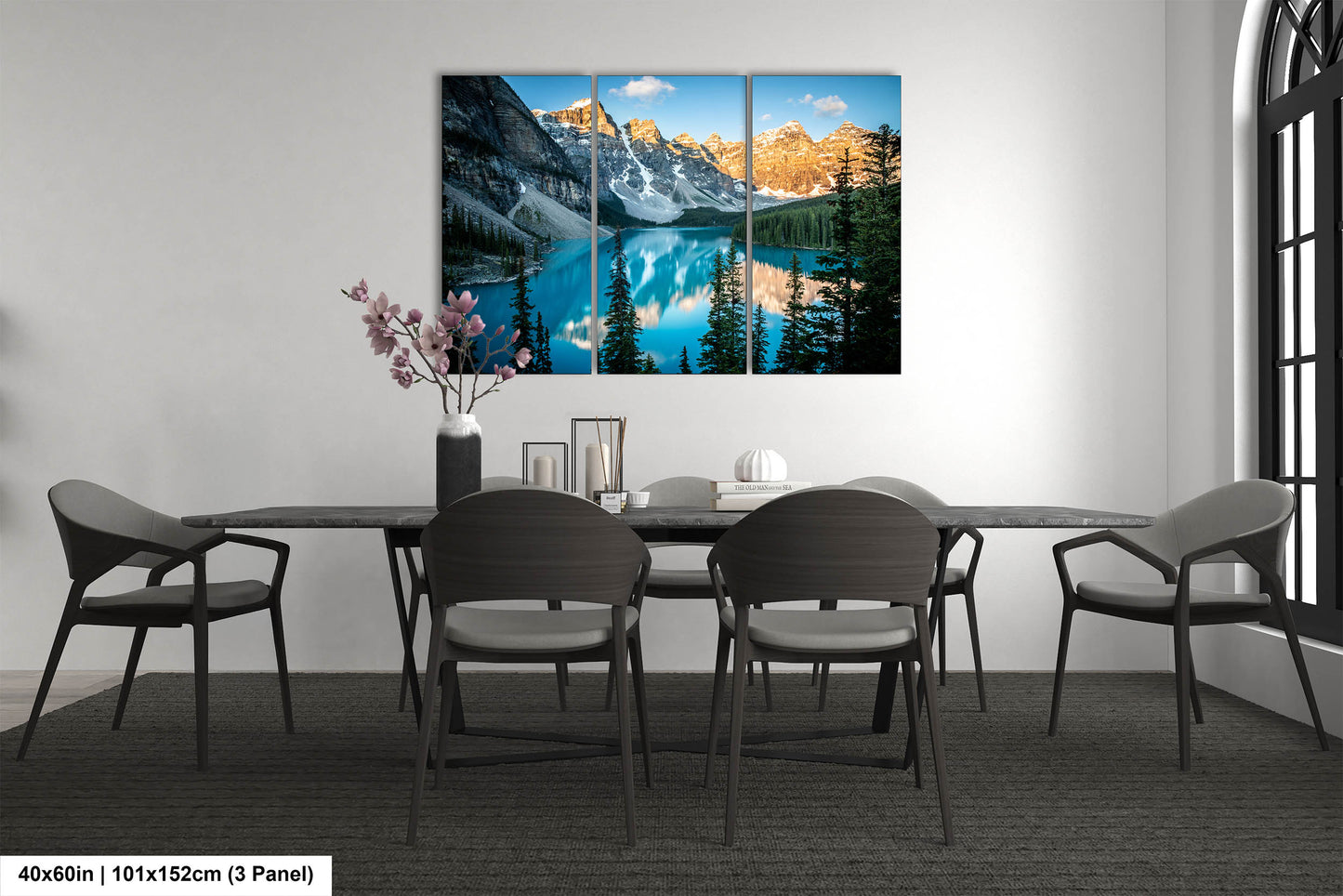Moraine Lake Sunrise, Banff National Park Canada Landscape Print, Canvas Wall Art Prints, Wall Decor for Home,Living Room, Bedroom, Office