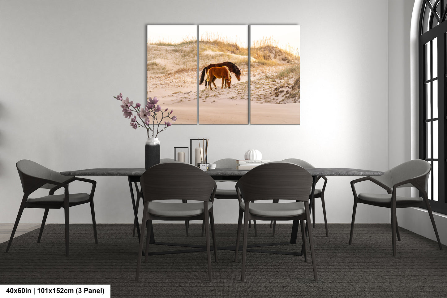Wild Mustang Horses Mother and Baby Sunset / Fine Art Print / Canvas / Acrylic / Metal / Photography