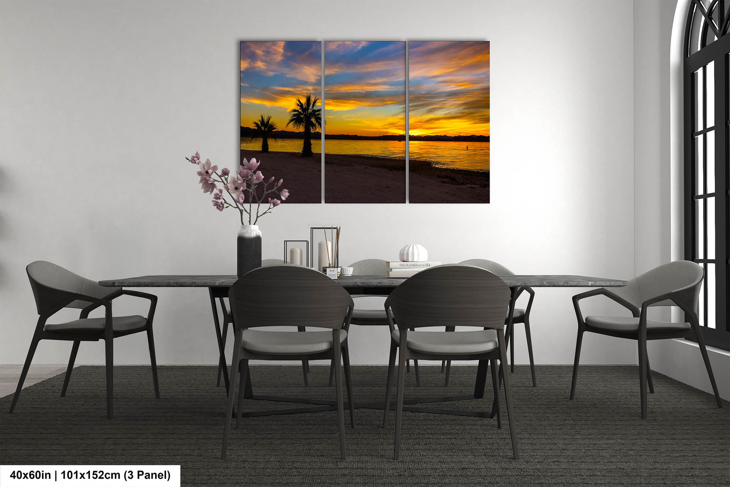Radiant Horizons: Sunset at Lake Havasu Wall Art State Park Canvas Metal Print Arizona Photography