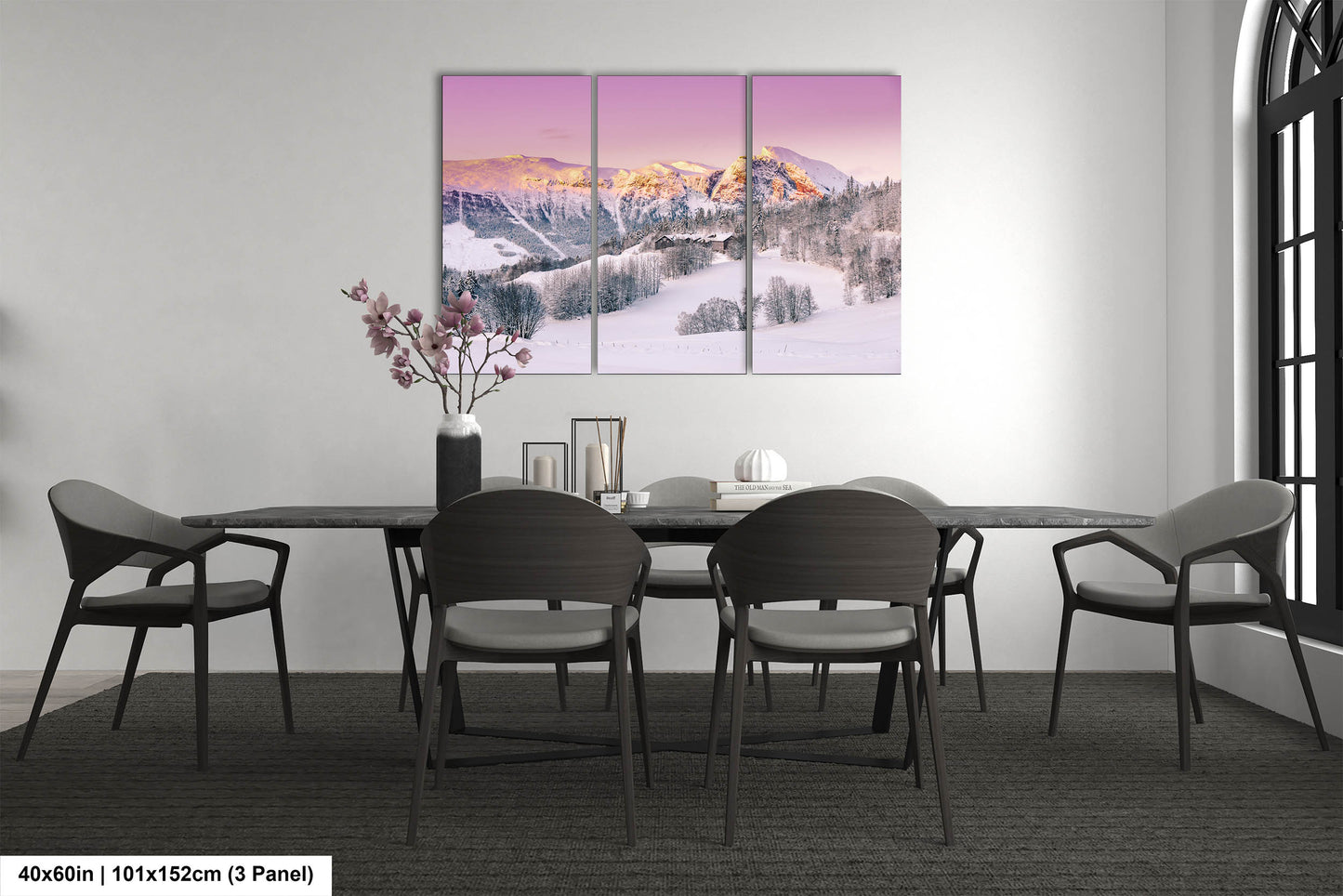 Snow Capped Mountains Sunrise Landscape Winter Print/Canvas/Acrylic/Metal