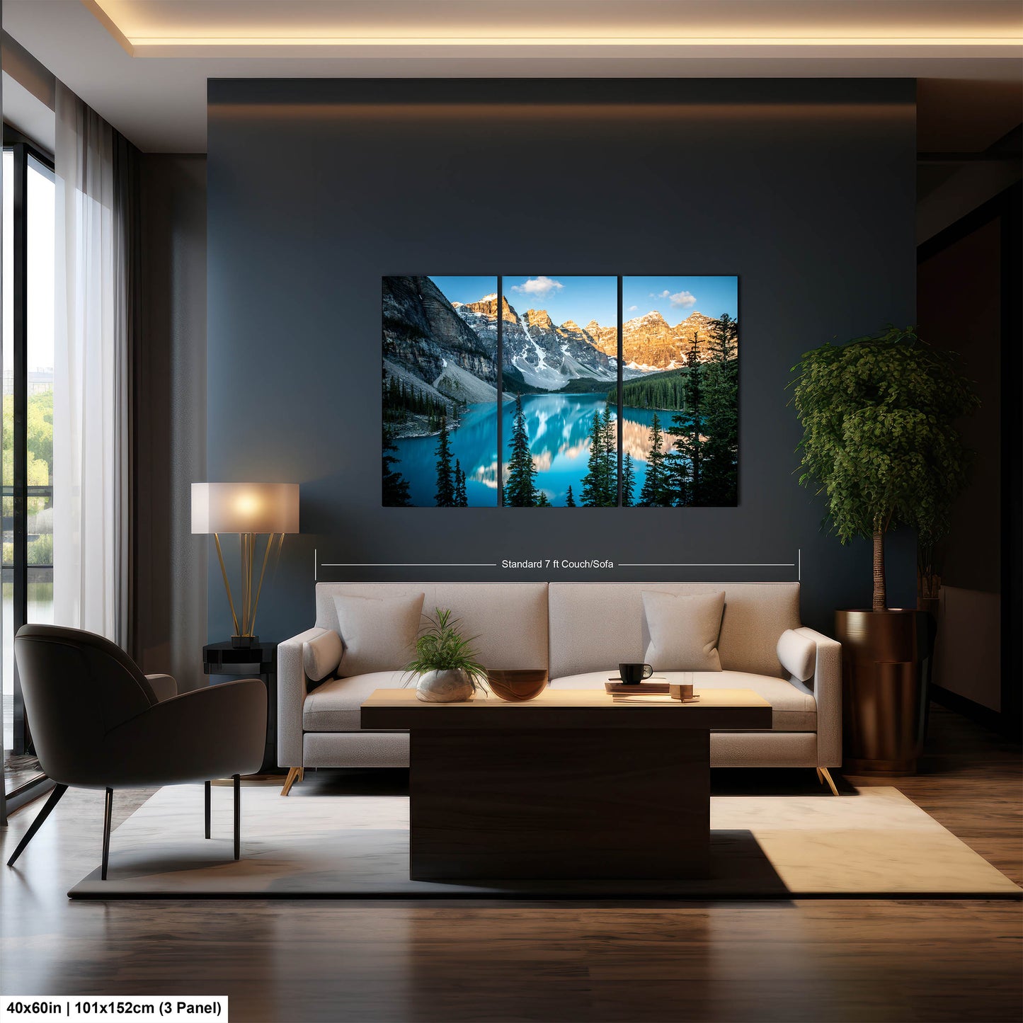 Moraine Lake Sunrise, Banff National Park Canada Landscape Print, Canvas Wall Art Prints, Wall Decor for Home,Living Room, Bedroom, Office
