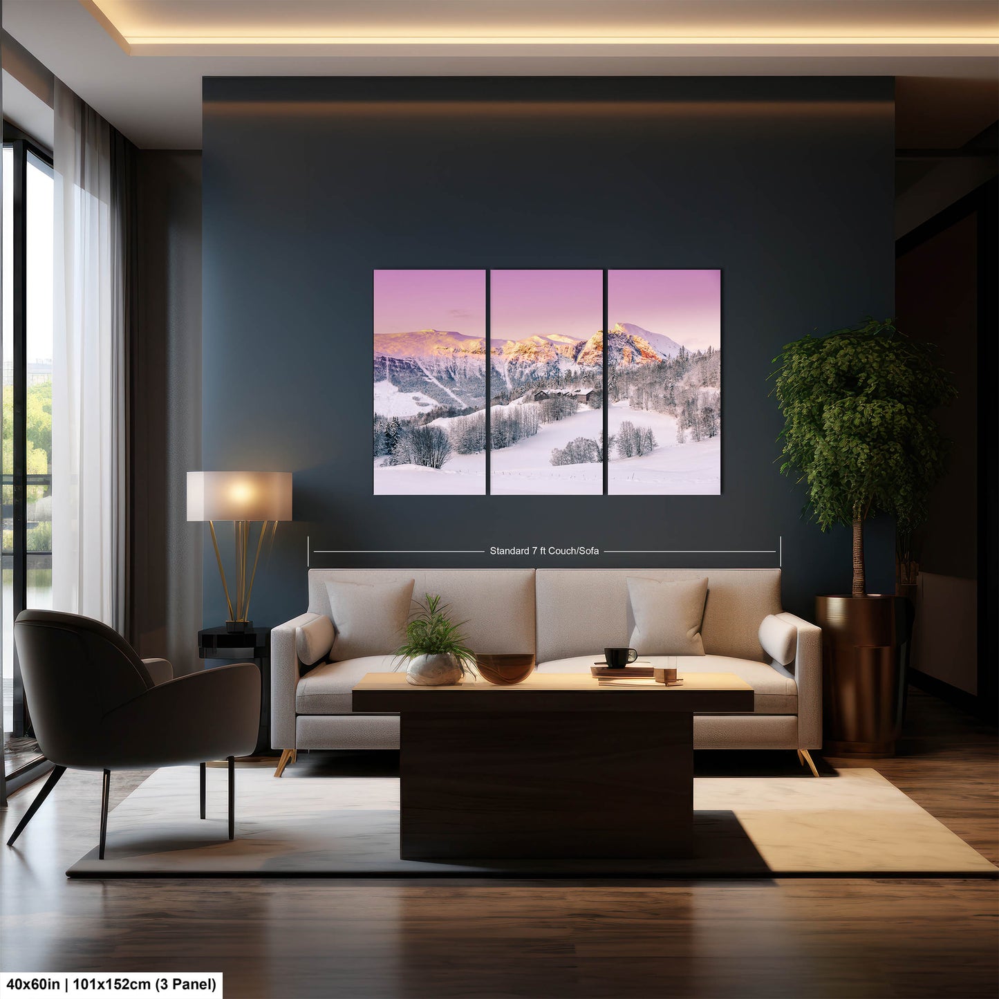 Snow Capped Mountains Sunrise Landscape Winter Print/Canvas/Acrylic/Metal