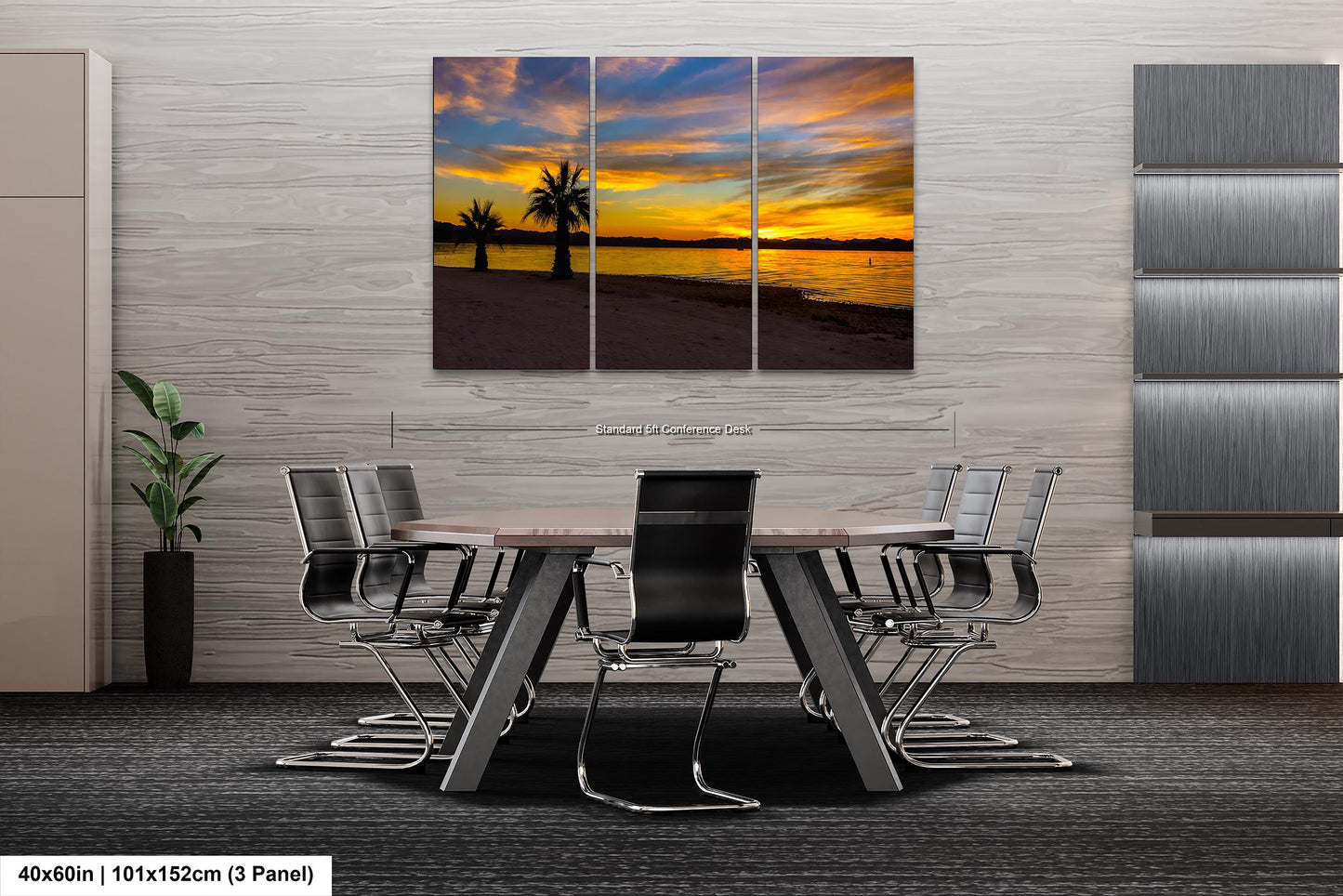 Radiant Horizons: Sunset at Lake Havasu Wall Art State Park Canvas Metal Print Arizona Photography
