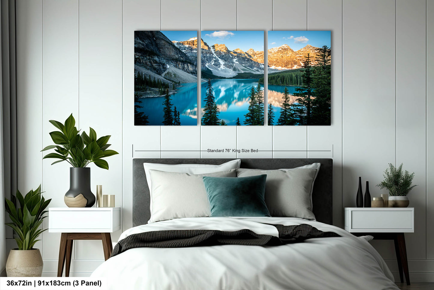 Moraine Lake Sunrise, Banff National Park Canada Landscape Print, Canvas Wall Art Prints, Wall Decor for Home,Living Room, Bedroom, Office