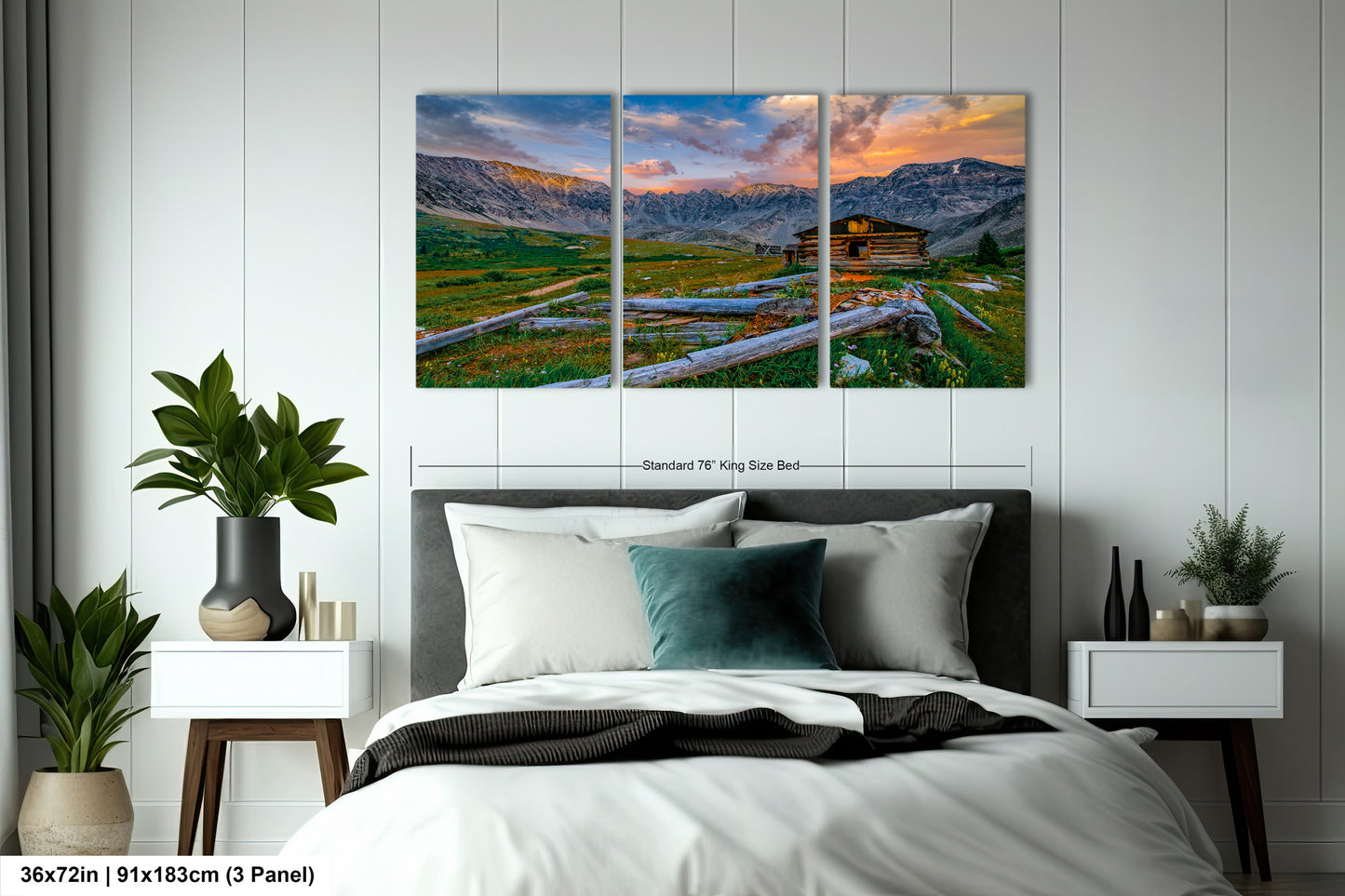 Mayflower Gulch sunset landscape, Leadville Colorado, San Juan mountains, mountain sunset, Rocky Mountains, Colorado art, triptych