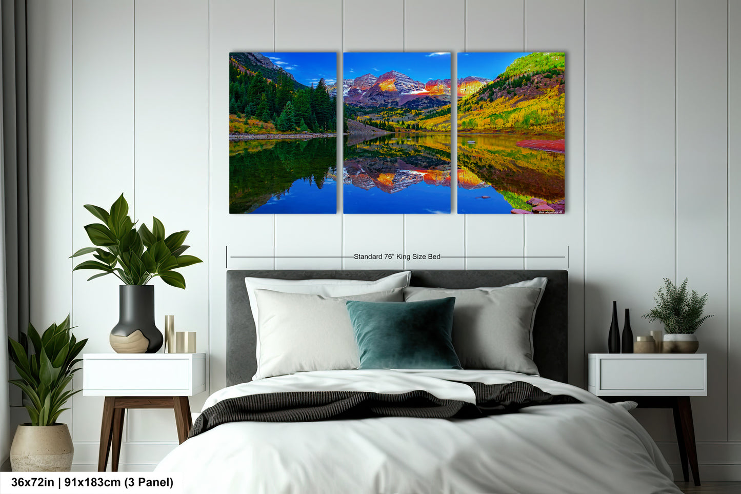 Maroon Bells canvas print, Colorado wall art, autumn colors, sunrise picture, Aspen autumn, nature photography, mountain wall art