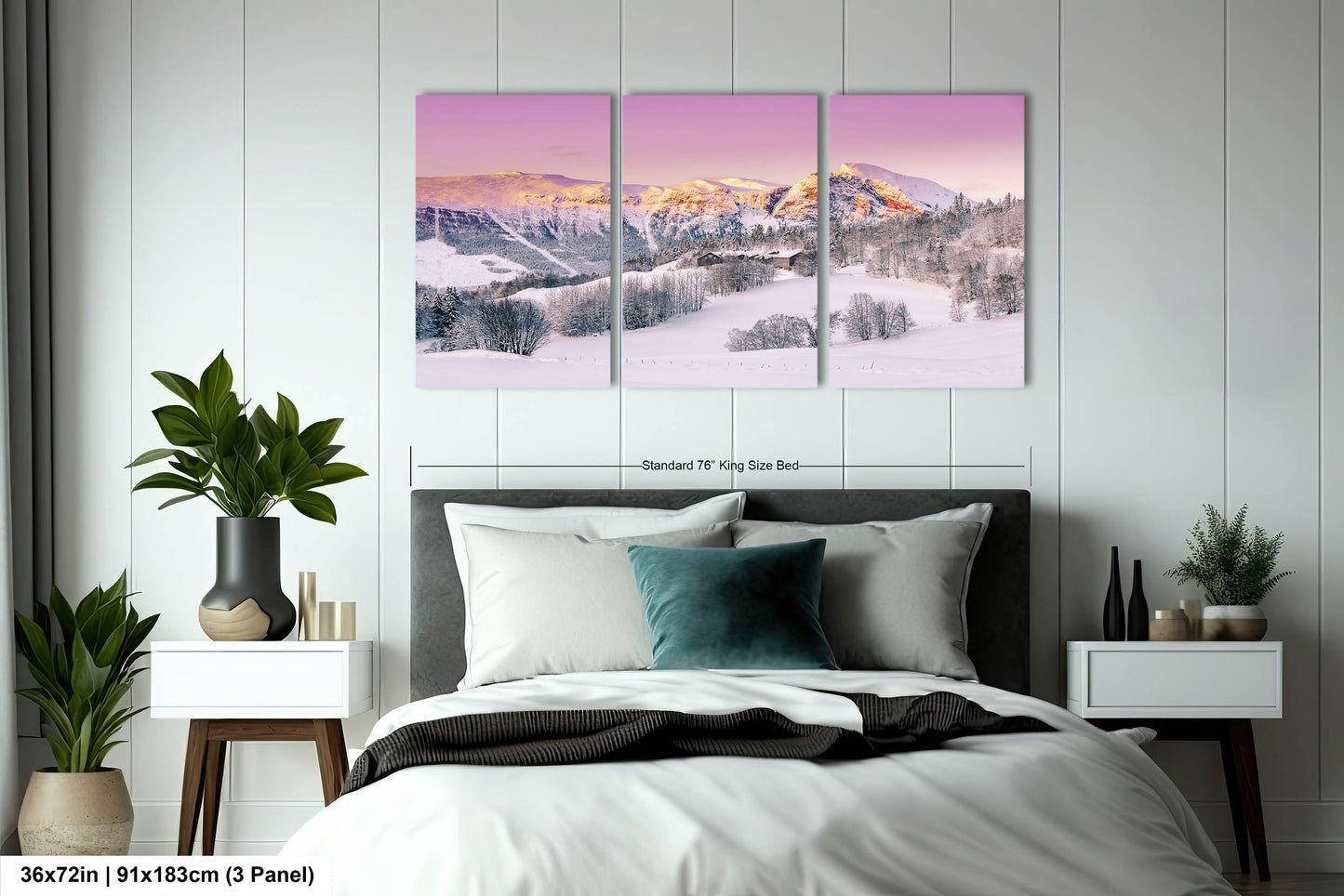 Snow Capped Mountains Sunrise Landscape Winter Print/Canvas/Acrylic/Metal