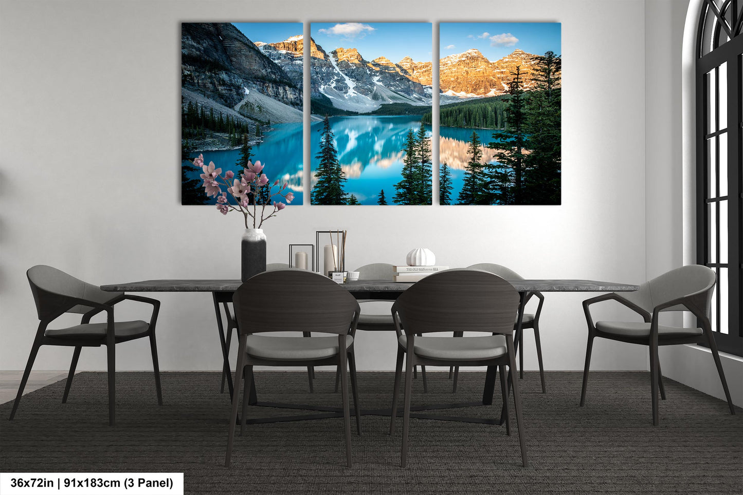 Moraine Lake Sunrise, Banff National Park Canada Landscape Print, Canvas Wall Art Prints, Wall Decor for Home,Living Room, Bedroom, Office