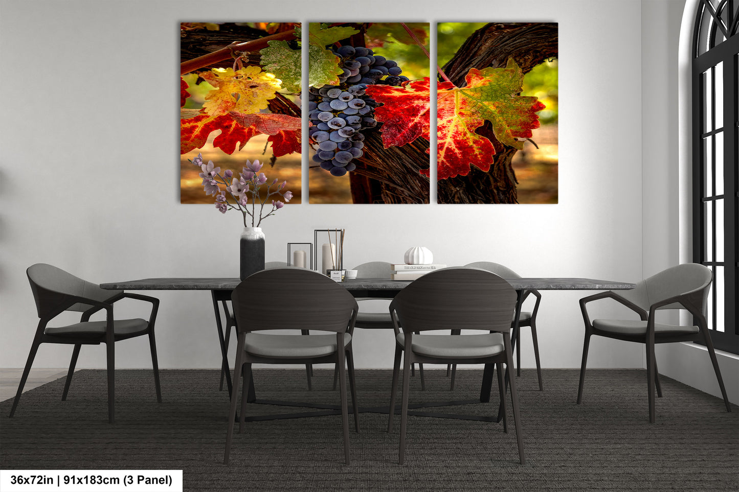 Vineyard Autumn Gold, California Vineyard, St Helena, Fall Vineyard Leaves, Grapes, Winery Art, Wine Wall Décor Kitchen Cellar
