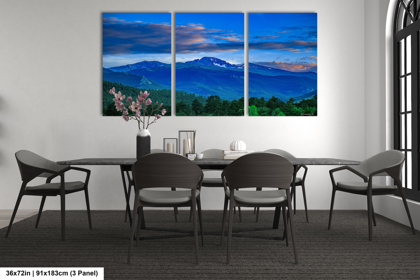Rocky Mountain national park, Colorado canvas, Estes Park photo, Longs Peak picture, mountain wall decor