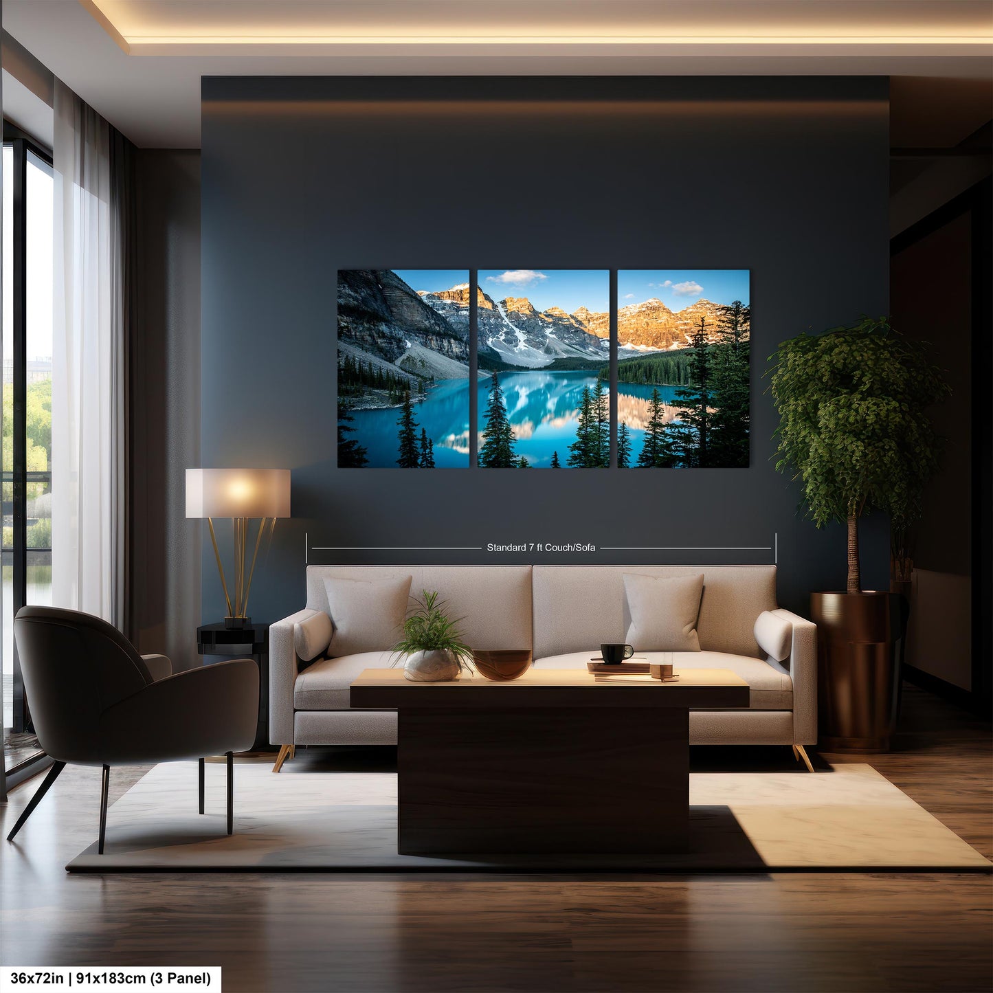 Moraine Lake Sunrise, Banff National Park Canada Landscape Print, Canvas Wall Art Prints, Wall Decor for Home,Living Room, Bedroom, Office