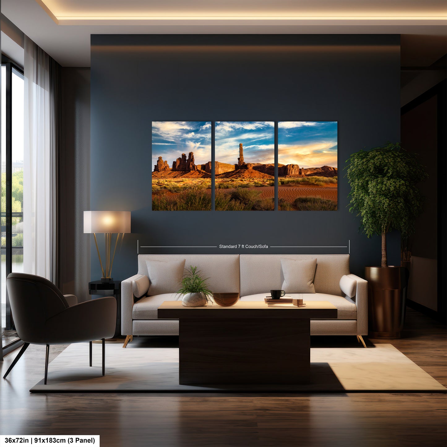 Monument Valley Artwork - Totem Pole Desert Landscape Sunset Print, Southwest Native Style Wall Decor, Home Gift, Tribal Boho Art Poster