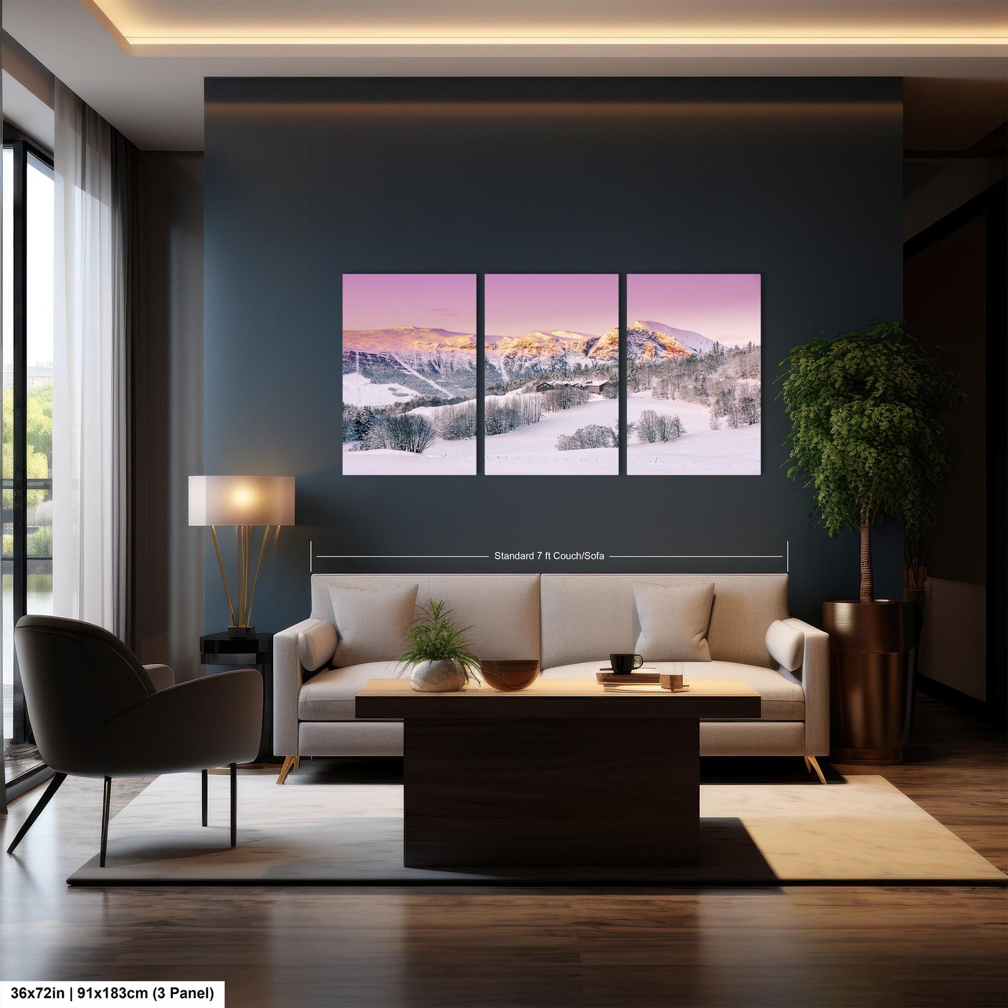 Snow Capped Mountains Sunrise Landscape Winter Print/Canvas/Acrylic/Metal