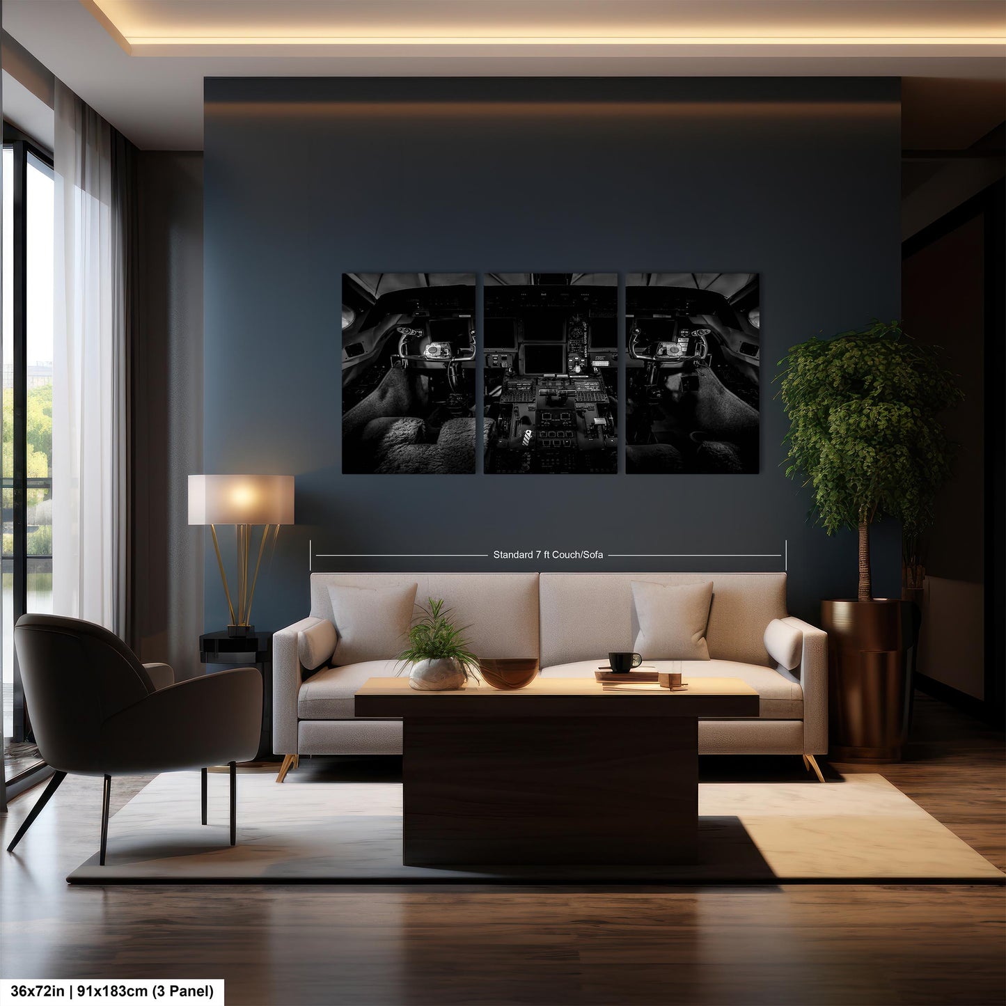 Gulfstream V Cockpit, Wall Canvas,Metal, Print, Acrylic. Aviation Photo