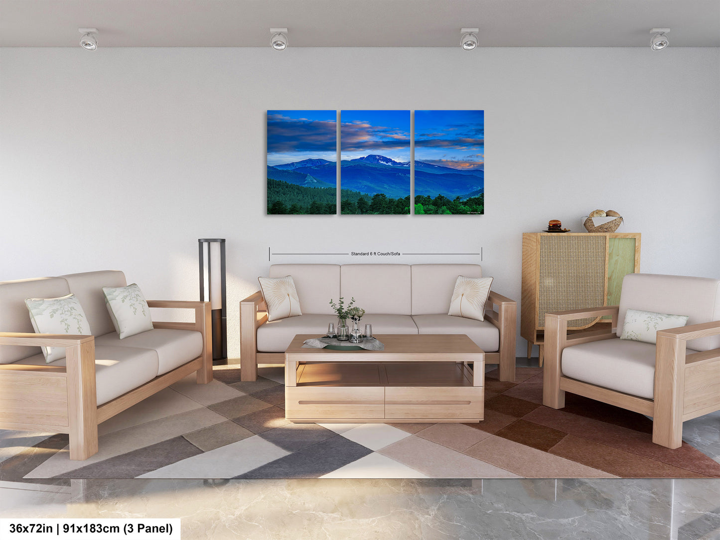 Rocky Mountain national park, Colorado canvas, Estes Park photo, Longs Peak picture, mountain wall decor