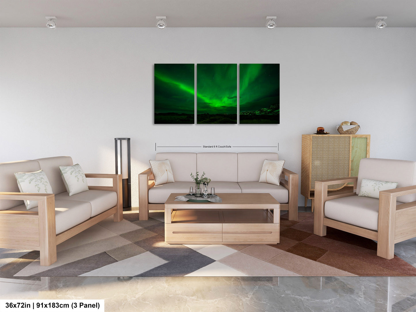 Aurora Borealis Northern Lights Print taken in Iceland on Acrylic, Canvas, Metal & Paper