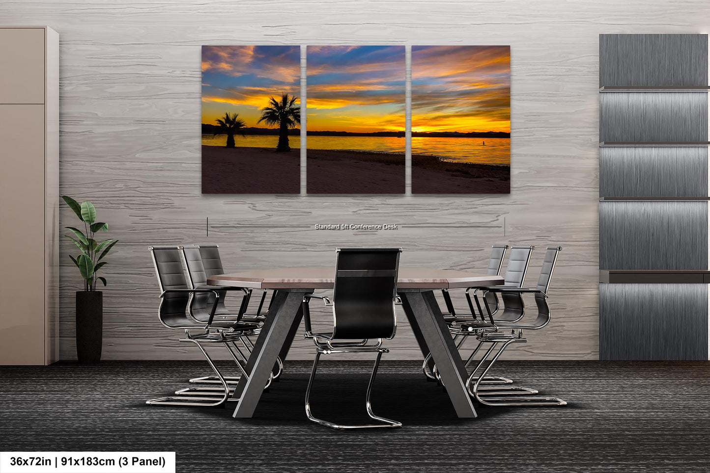 Radiant Horizons: Sunset at Lake Havasu Wall Art State Park Canvas Metal Print Arizona Photography