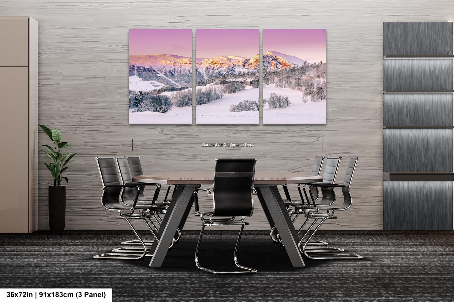 Snow Capped Mountains Sunrise Landscape Winter Print/Canvas/Acrylic/Metal
