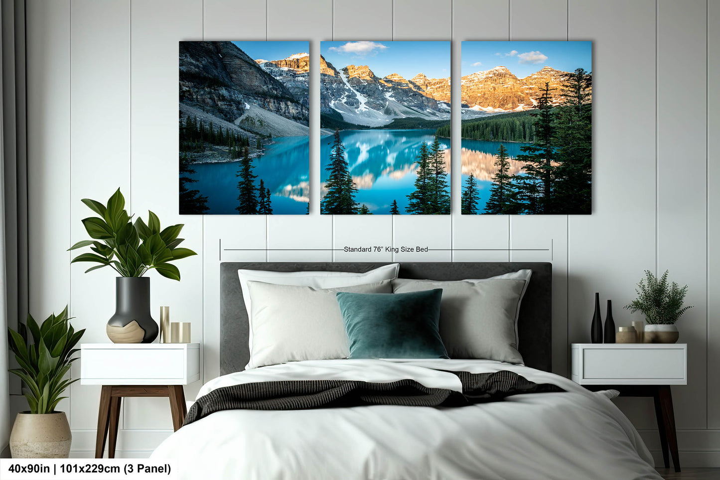 Moraine Lake Sunrise, Banff National Park Canada Landscape Print, Canvas Wall Art Prints, Wall Decor for Home,Living Room, Bedroom, Office