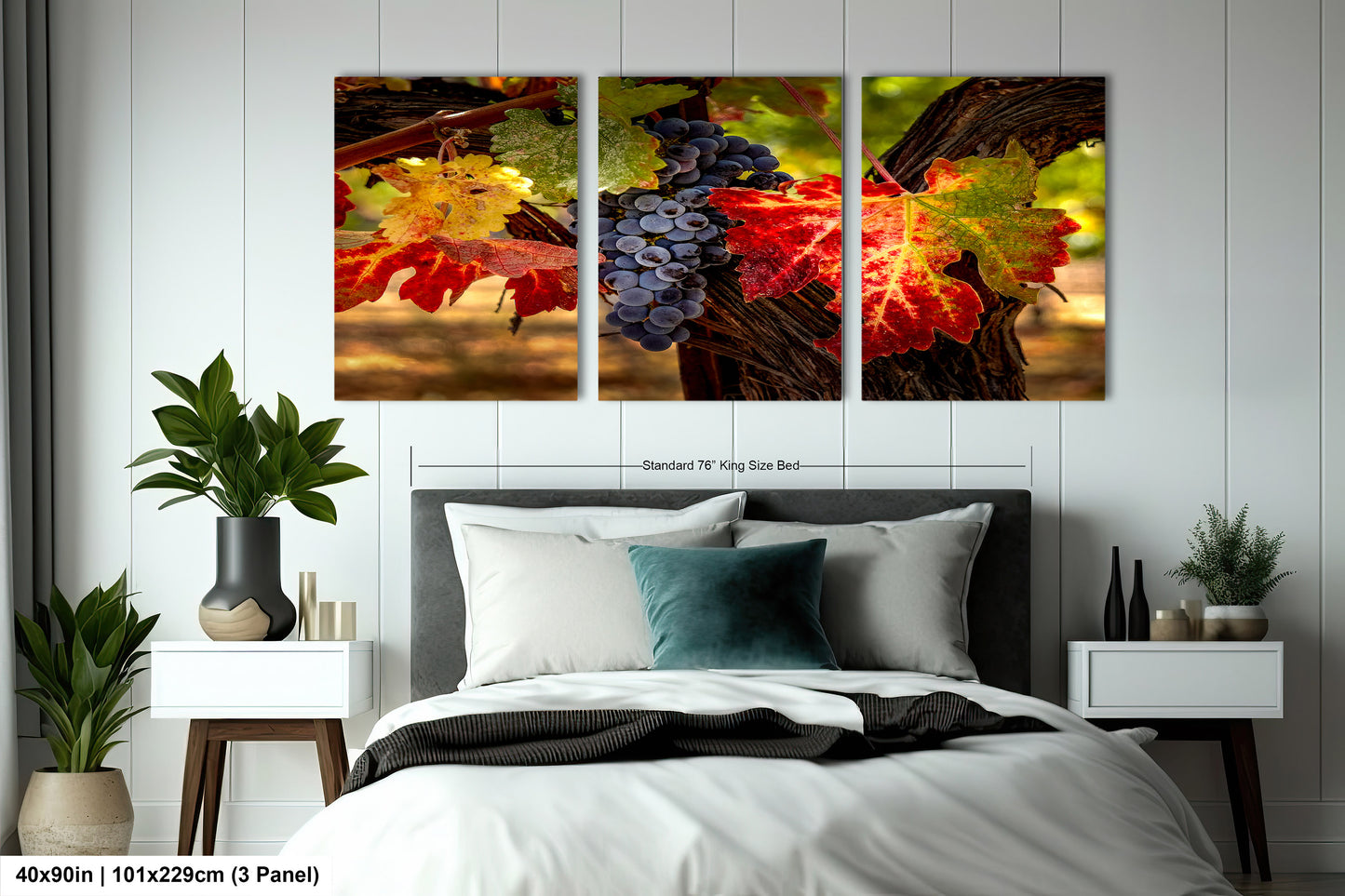 Vineyard Autumn Gold, California Vineyard, St Helena, Fall Vineyard Leaves, Grapes, Winery Art, Wine Wall Décor Kitchen Cellar