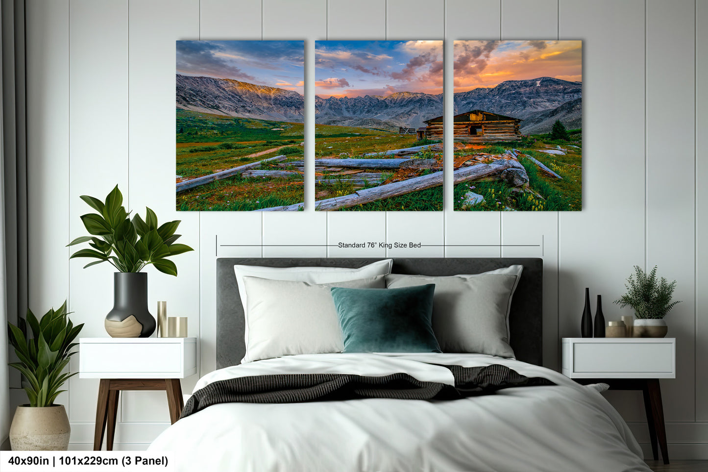 Mayflower Gulch sunset landscape, Leadville Colorado, San Juan mountains, mountain sunset, Rocky Mountains, Colorado art, triptych