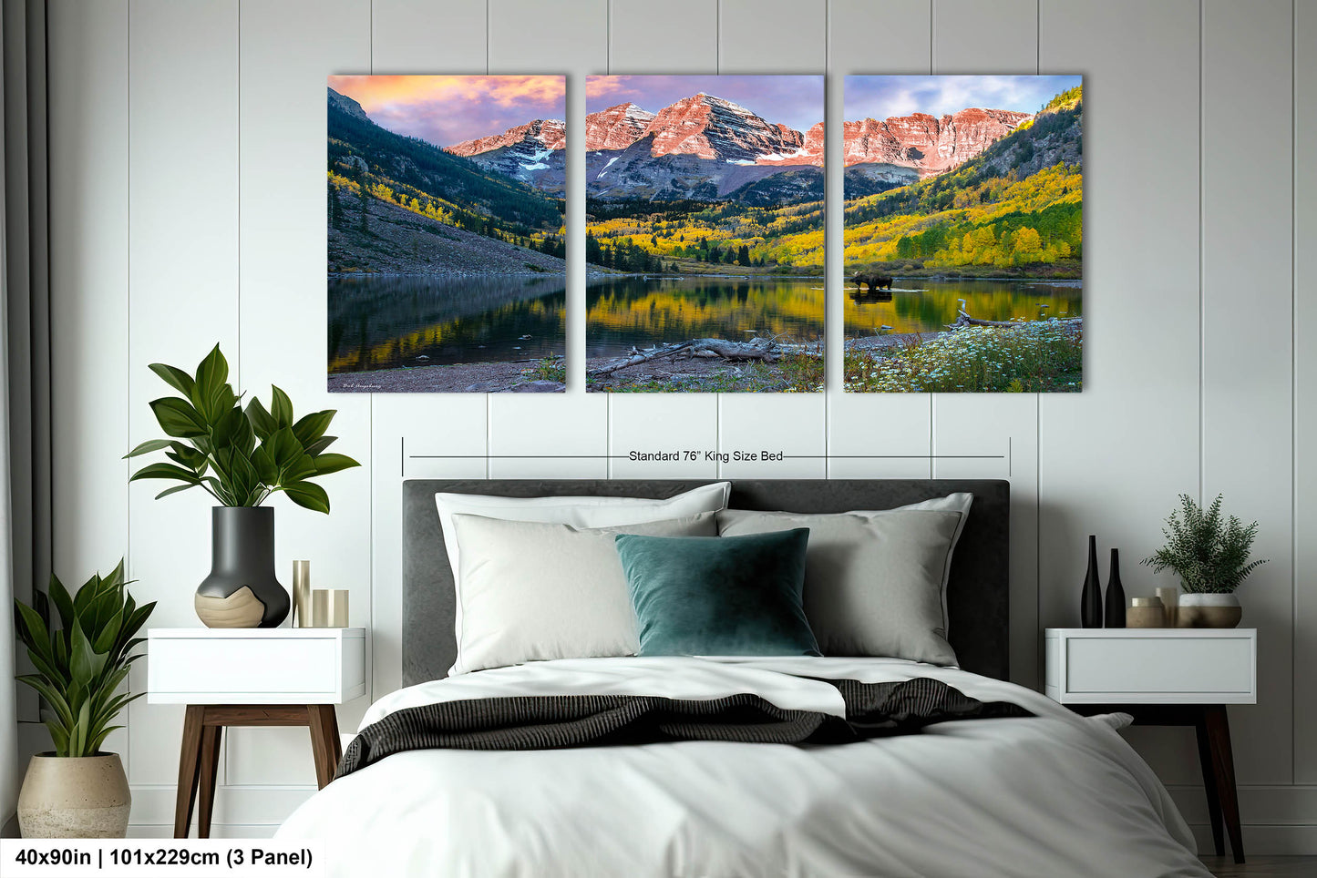 Maroon Bells with moose, Maroon Bells fall picture, Colorado aspens wall art, Autumn colors and mountains, Aspen Colorado landscape print