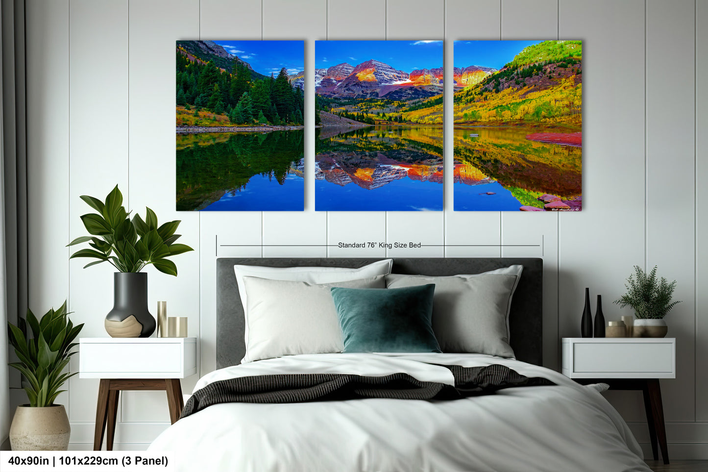 Maroon Bells canvas print, Colorado wall art, autumn colors, sunrise picture, Aspen autumn, nature photography, mountain wall art