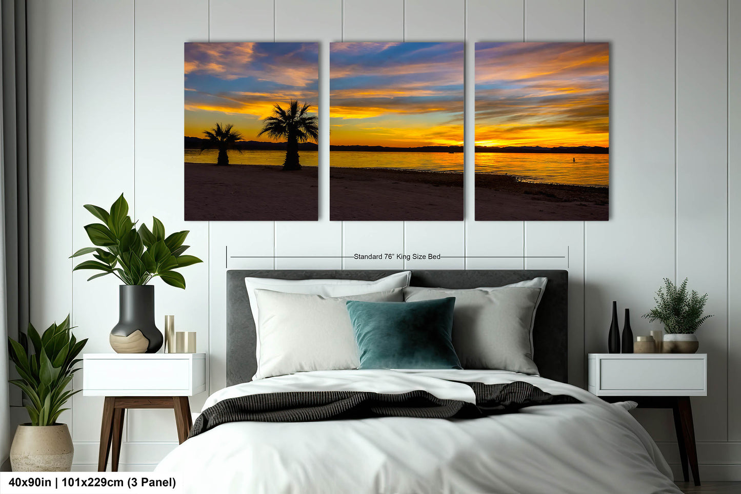 Radiant Horizons: Sunset at Lake Havasu Wall Art State Park Canvas Metal Print Arizona Photography