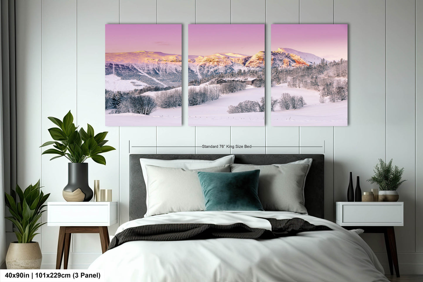 Snow Capped Mountains Sunrise Landscape Winter Print/Canvas/Acrylic/Metal