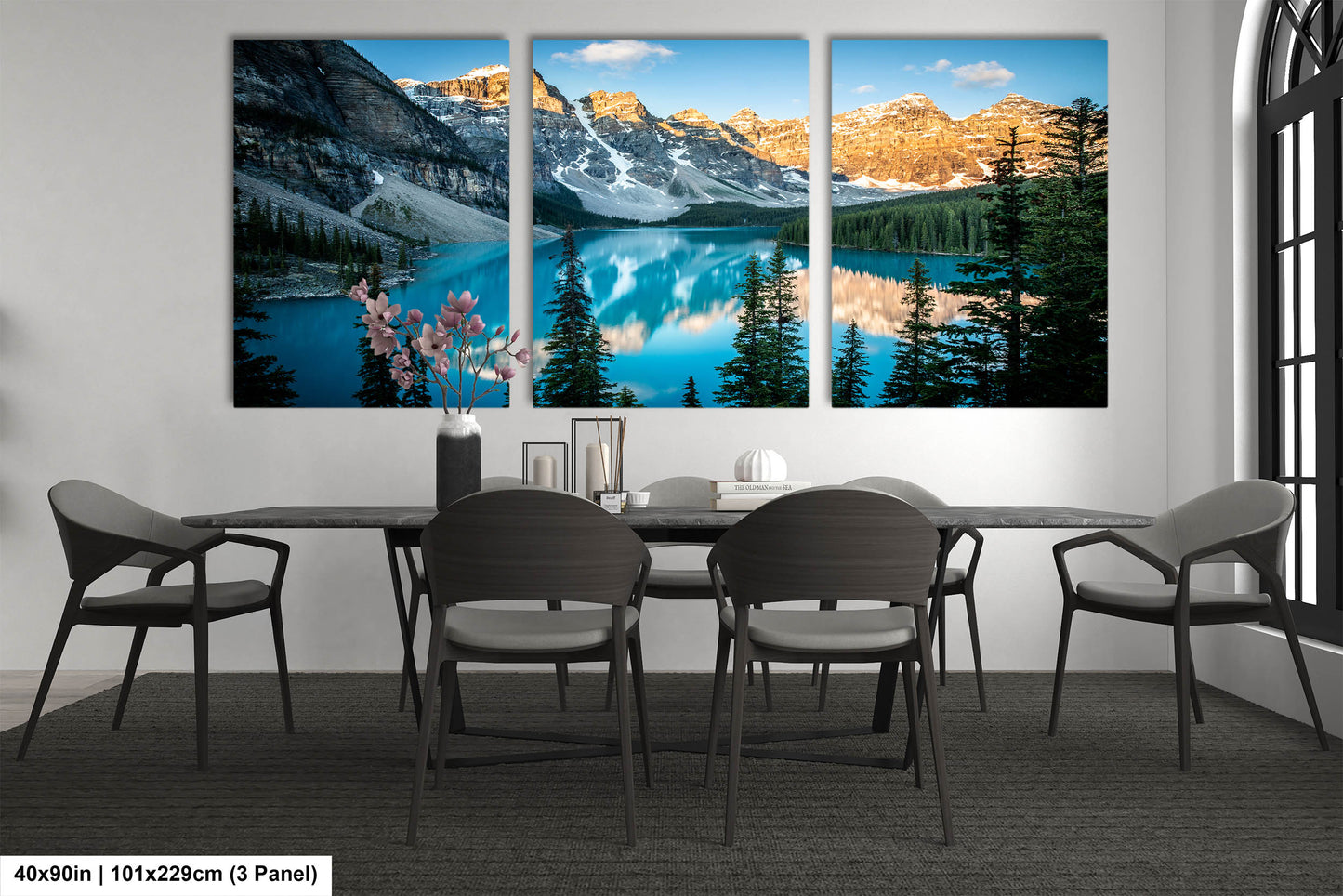 Moraine Lake Sunrise, Banff National Park Canada Landscape Print, Canvas Wall Art Prints, Wall Decor for Home,Living Room, Bedroom, Office
